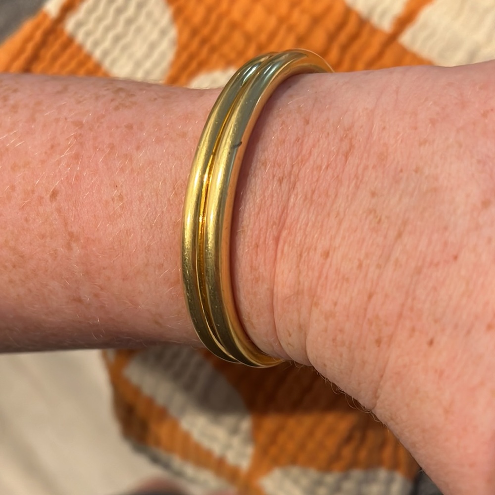 Madewell Gold-finish Cuff Bracelet - EUC